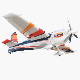 3D Zivko Edge 540 Aerobatic Aircraft Rigged